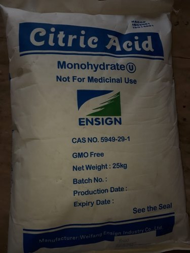 CITRIC ACID MONOHYDRATE & ANHYDROUS IP BP USP